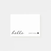 Minimaal Modern Hart Wit Design Post-it® Notes (Voorkant)