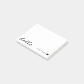 Minimaal Modern Hart Wit Design Post-it® Notes (Schuin)