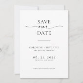 Minimaal modern hedendaags schrift save the date (Voorkant)