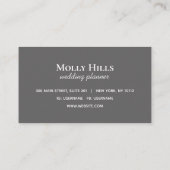 Minimaal modern Initiaal Monochrome vormgeving Visitekaartje (Achterkant)