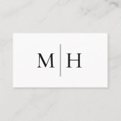 Minimaal modern Initiaal Monochrome vormgeving Visitekaartje (Voorkant)