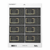 Minimaal modern lijst voor typografie etiket (Full Sheet)