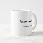 Minimaal Modern Monogram Grote Koffiekop (Voorkant rechts)