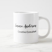 Minimaal Modern Monogram Grote Koffiekop (Rechts)