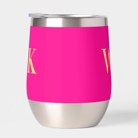 Minimaal Modern Monogram Hot Pink (Rechts)