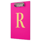 Minimaal Modern Monogram Hot Pink Klembord (Links)