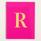 Minimaal Modern Monogram Hot Pink Planner (Voorkant)