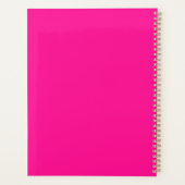 Minimaal Modern Monogram Hot Pink Planner (Achterkant)