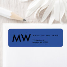 Minimaal Modern Monogram Professioneel Etiket
