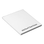 Minimaal modern monogram voor Typografie Notitieblok (Schuin)