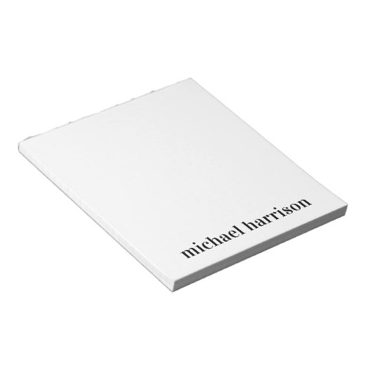 Minimaal modern monogram voor Typografie Notitieblok (Schuin)