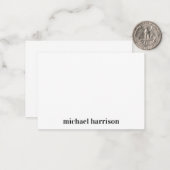 Minimaal modern monogram voor Typografie Notitiekaartje (Voorkant / Achterkant in situ)