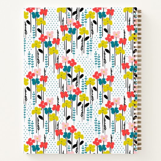 Minimaal modern Notitieboek bloemen (Achterkant)