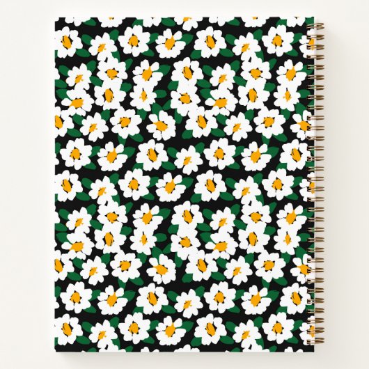 Minimaal modern Notitieboek bloemen (Achterkant)