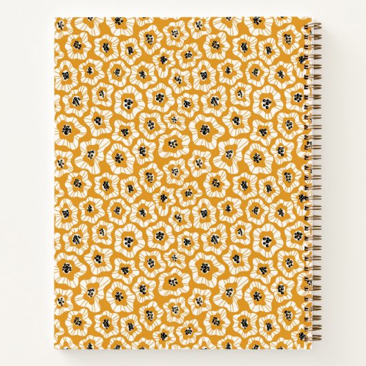 Minimaal modern Notitieboek bloemen (Achterkant)