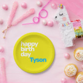 minimaal modern Papieren Bord vrolijk verjaardagsf (Feest)