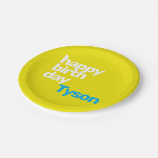 minimaal modern Papieren Bord vrolijk verjaardagsf (Gekanteld)