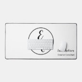 Minimaal Modern Professioneel Monogram Bureaumat (Keyboard & Muis)