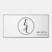Minimaal Modern Professioneel Monogram Bureaumat (Voorkant)