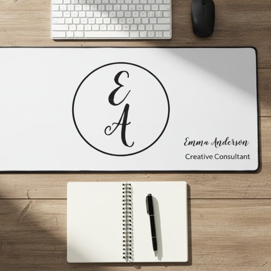 Minimaal Modern Professioneel Monogram Bureaumat