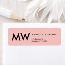 Minimaal modern professioneel monogram label
