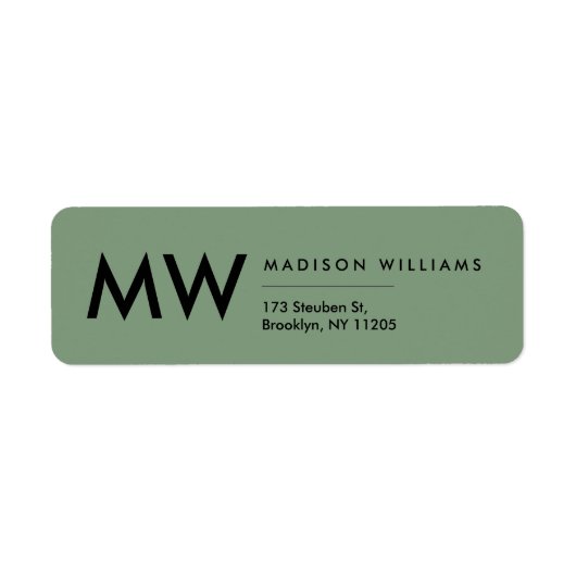 Minimaal modern professioneel monogram label (Voorkant)