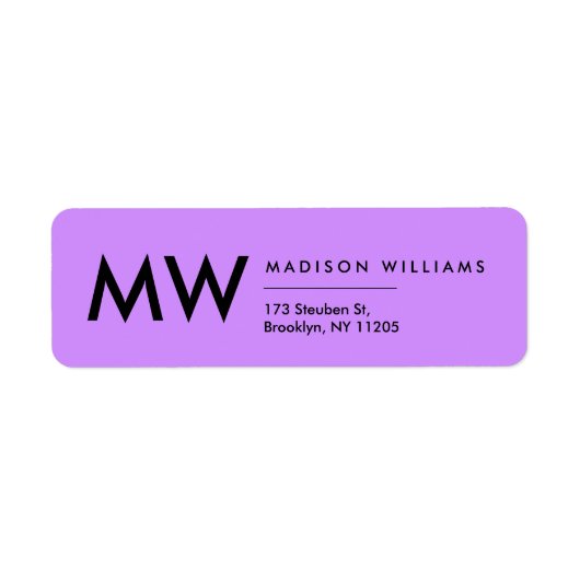 Minimaal modern professioneel monogram label (Voorkant)