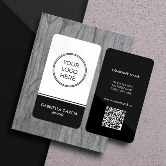 Minimaal Modern Professioneel QR-code Logo Visitekaartje