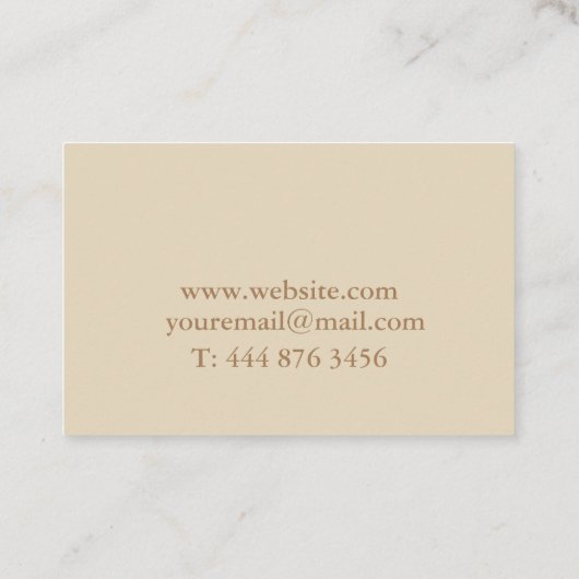 Minimaal modern professioneel Visitekaartje (Achterkant)