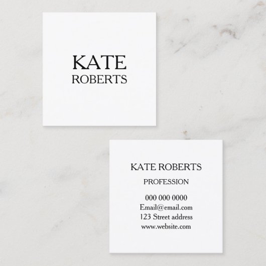 Minimaal modern professioneel visitekaartje (Voorkant / Achterkant)
