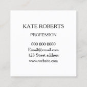 Minimaal modern professioneel visitekaartje (Achterkant)