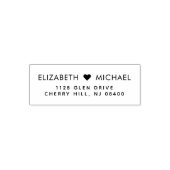 Minimaal modern retouradres voor trouwkaarten  zelfinktende stempel (Design)