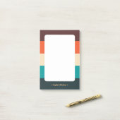 Minimaal Modern Retro Abstract Script Kleurblok Post-it® Notes (Op bureau)