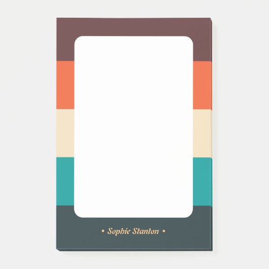 Minimaal Modern Retro Abstract Script Kleurblok Post-it® Notes (Voorkant)