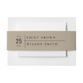 MINIMAAL MODERN RUSTIC KRAFT TYPOGRAPHY WEDING UITNODIGINGEN WIKKEL (Voorkant Voorbeeld)