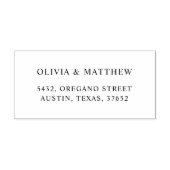 Minimaal Modern Schrift Trouwretouradres Zelfinktende Stempel (Design)