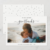 Minimaal modern script | Eenvoudige Trendy-foto Feestdagenkaart (Voorkant / Achterkant)