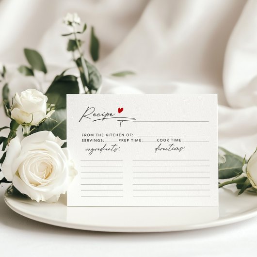 Minimaal Modern script hart Bridel Douche Recept