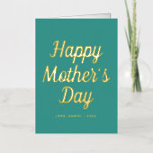 Minimaal Modern Script Moederdag Folie Wenskaart (Voorkant)