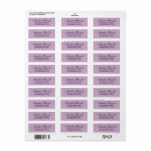 Minimaal Modern Script Retouradres Aangepast  Etiket (Full Sheet)