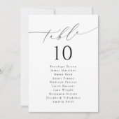 Minimaal Modern Script Tafel Aantal Zitplaatsen Gr Kaart (Voorkant)