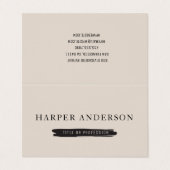 Minimaal Modern Simple Visitekaartje (Buitenkant ongevouwen)