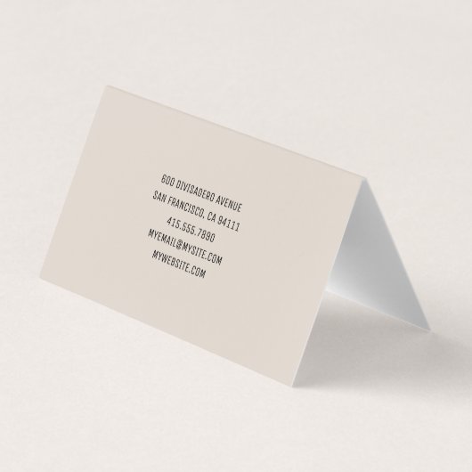 Minimaal Modern Simple Visitekaartje (Achterkant)