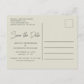 Minimaal Modern Sla de datum op Aankondigingskaart (Achterkant)