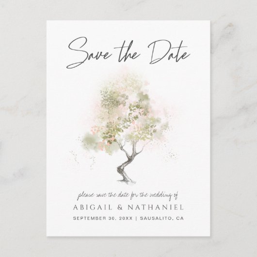 Minimaal Modern Sla de datum op Aankondigingskaart (Voorkant)