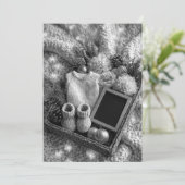 Minimaal & Modern Strooisel | Baby Feestje Kaart (Staand voorkant)