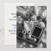 Minimaal & Modern Strooisel | Baby Feestje Kaart (Voorkant / Achterkant)