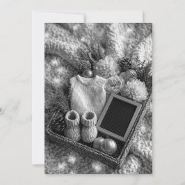 Minimaal & Modern Strooisel | Baby Feestje Kaart