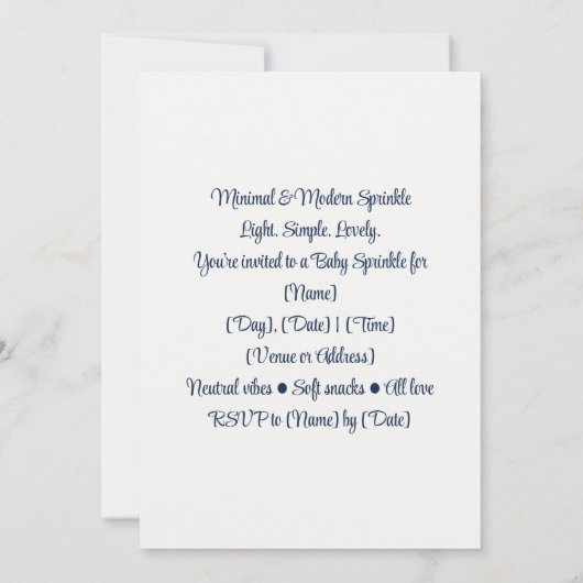 Minimaal & Modern Strooisel | Schoon & Chic Kaart (Achterkant)