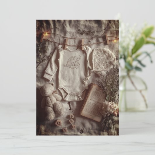 Minimaal & Modern Strooisel | Zachte Neutralen Kaart (Staand voorkant)